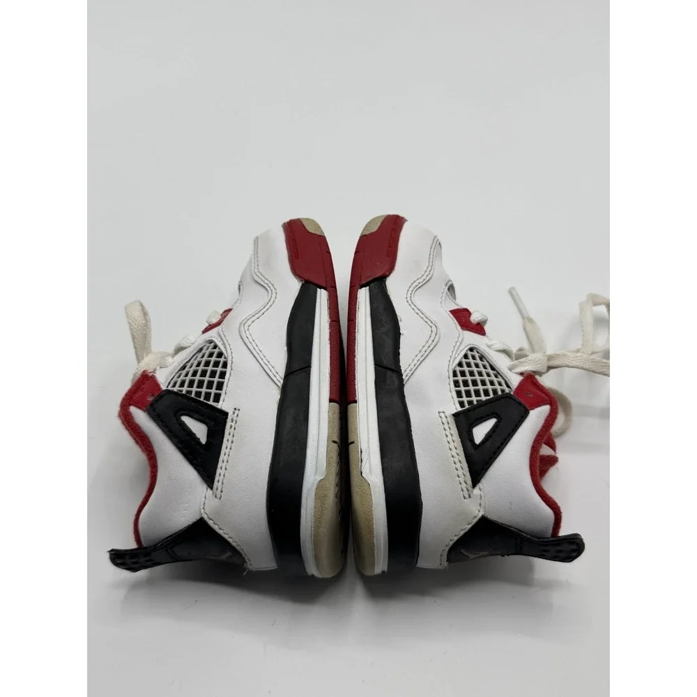 Jordan 4 Retro Fire Red 308500-110 Toddler Red White Size 6.5C No Box